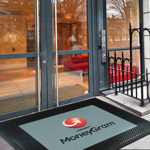 Custom Outdoor Mats Tagged "Printed Rubber" Custom Logo Door Mats